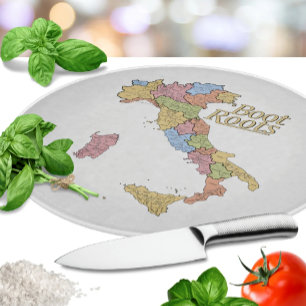 Karte von Italien "Boot Roots" Schneidebrett