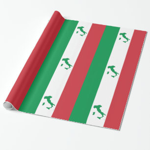 Karte von Italien - italienische Flagge Geschenkpapier