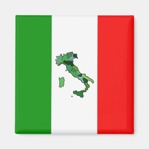 Karte von Italien und von italienischer Flagge Magnet