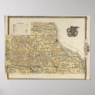 Karte von Jackson County 2 Poster