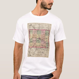 Karte von Jackson County, Michigan T-Shirt