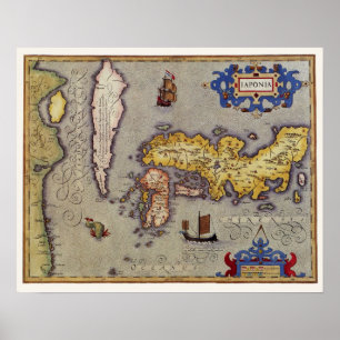 Karte von Japan von Mercator und Hondius, 1606 Poster