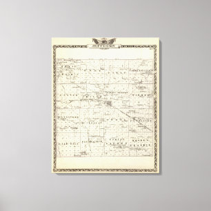 Karte von Jefferson County Leinwanddruck