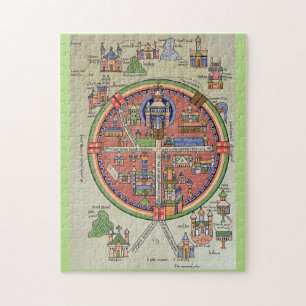 Karte von Jerusalem-Puzzlespiel Puzzle