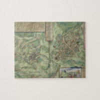 Karte von Jerusalem, von 'Civitates Orbis Terrarum