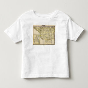 Karte von JoDaviess Landkreis, Moline und Dunleith Kleinkind T-shirt