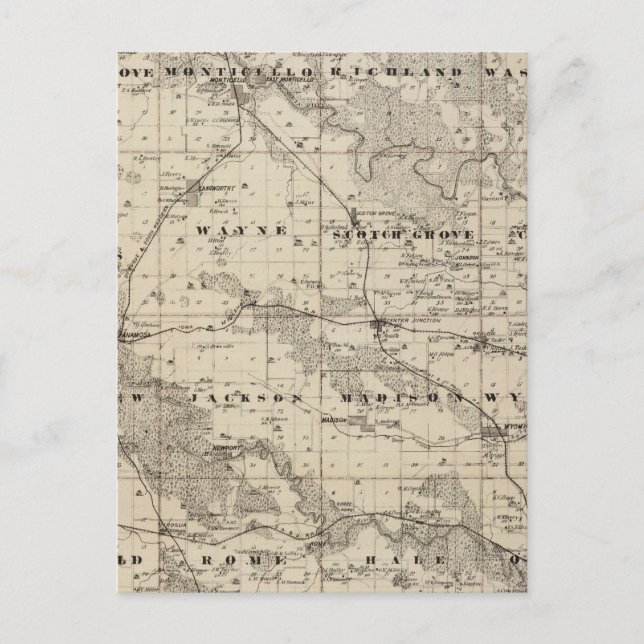 Karte von Jones Landkreis, Staat von Iowa (Vorderseite)