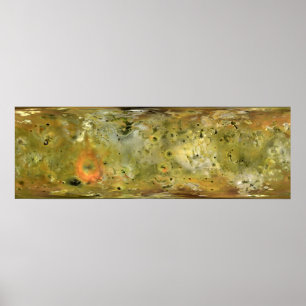 Karte von Jupiters Mond Lo Poster