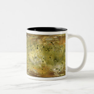 Karte von Jupiters Mond Lo Zweifarbige Tasse