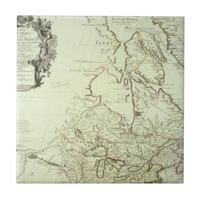 Karte von Kanada Fliese (Vorderseite)