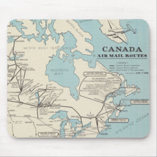 Karte von Kanada - Kanada Air Mail Routes Mousepad