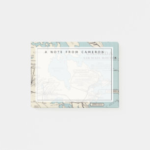 Karte von Kanada - Kanada Air Mail Routes Post-it Klebezettel