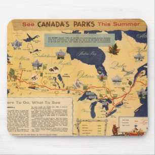 Karte von Kanada - Kanadas Parks Mousepad