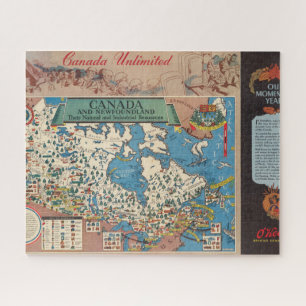 Karte von Kanada - Natürliche und industrielle Res Puzzle