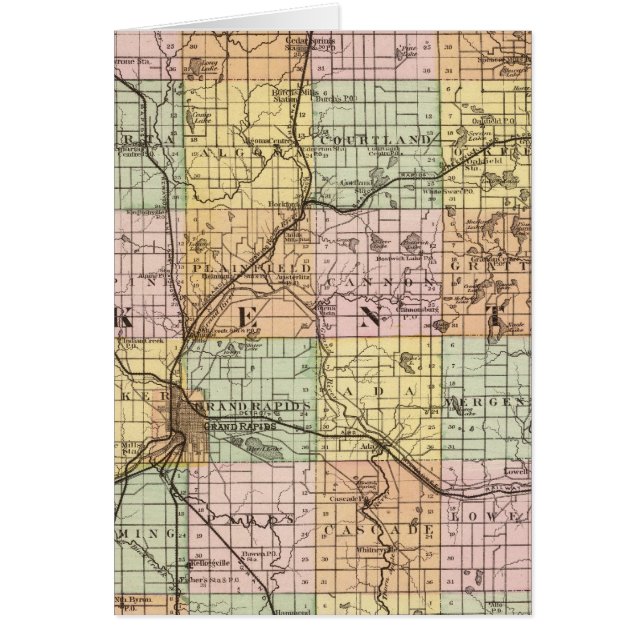 Karte von Kent Landkreis, Michigan (Vorne)