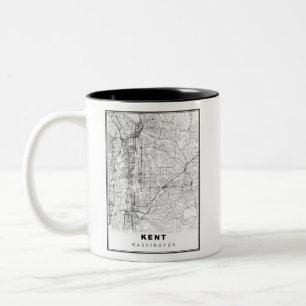 Karte von Kent Zweifarbige Tasse