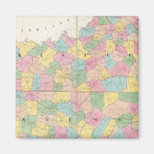 Karte von Kentucky & Tennessee Magnet