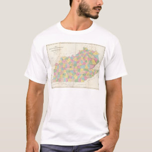 Karte von Kentucky u. von Tennessee T-Shirt