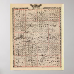 Karte von Knox County Poster
