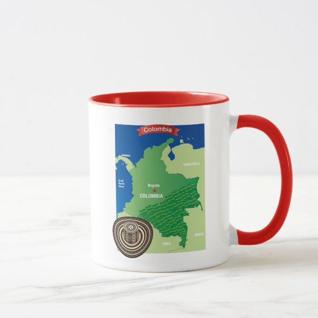 Karte von Kolumbien Tasse (Rechts)