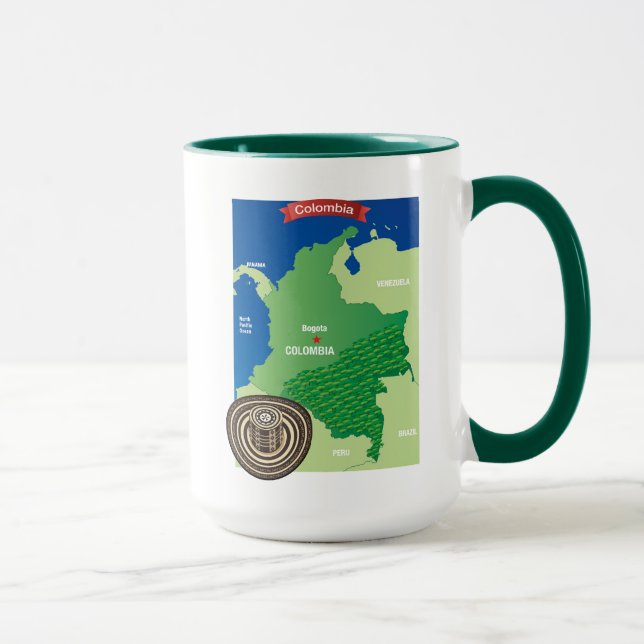 Karte von Kolumbien Tasse (Rechts)