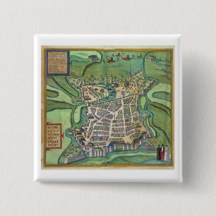 Karte von La Rochelle, von 'Civitates Orbis Button