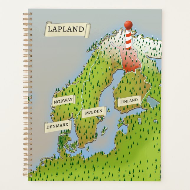 Karte von Lappland Planer (Vorderseite)