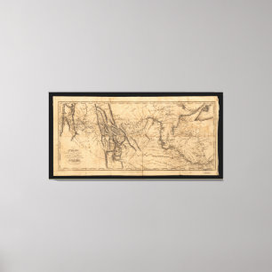 Karte von Lewis & Clark's Across Western America 1 Leinwanddruck