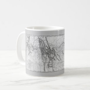 Karte von Lewis und Clark's Track[1814] Kaffeetasse