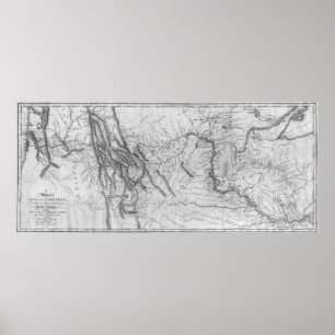 Karte von Lewis und Clark's Track[1814] Poster