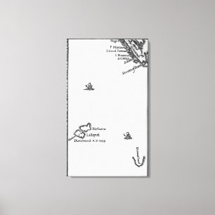 Karte von Lilliput und von Blefuscu Leinwanddruck