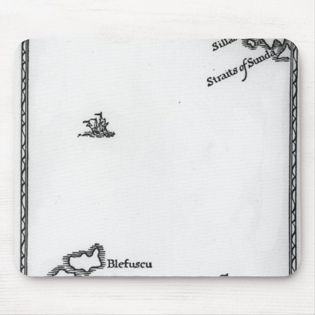 Karte von Lilliput und von Blefuscu Mousepad (Vorne)