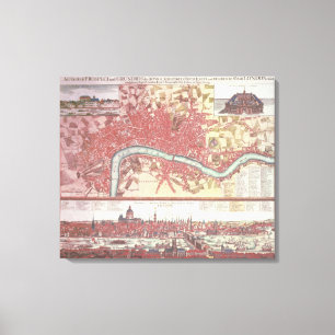 Karte von London Leinwanddruck