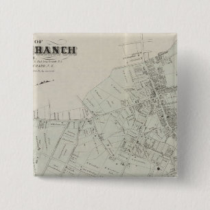 Karte von Long Branch, NJ Button