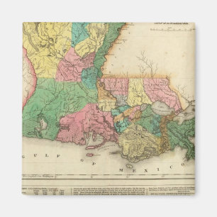 Karte von Louisiana Magnet