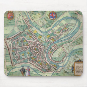 Karte von Luxemburg, von 'Civitates Orbis Terrarum Mousepad