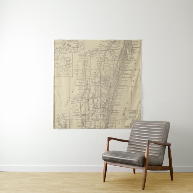 Karte von Madagaskar Wandteppich (Beispiel)