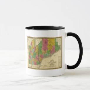 Karte von Maine, New Hampshire und Vermont Tasse