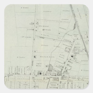 Karte von Manasquan, New-Jersey Quadratischer Aufkleber