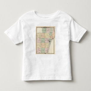 Karte von Manitowoc County, Staat von Wisconsin Kleinkind T-shirt