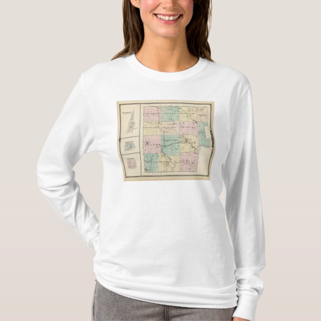 Karte von Marquette County u. von Westfield T-Shirt (Vorderseite)