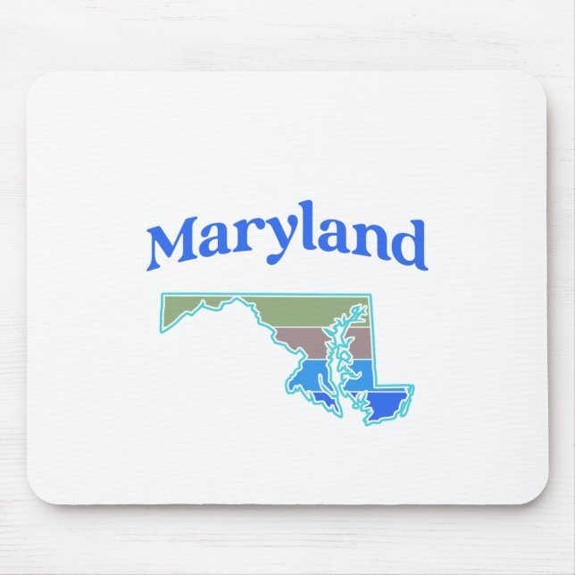 Karte von Maryland Mousepad (Vorne)