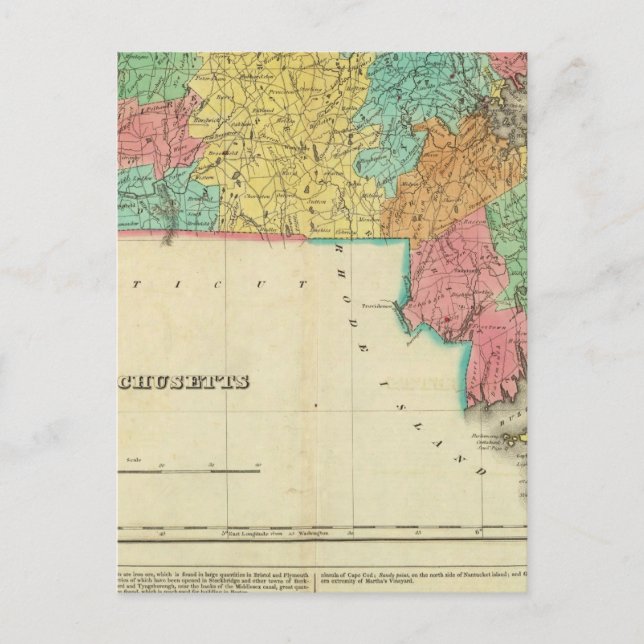 Karte von Massachusetts (Vorderseite)