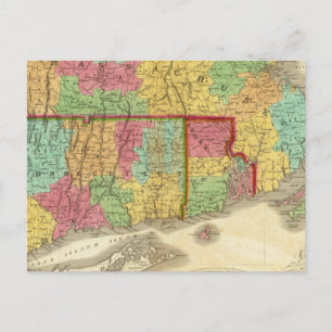Karte von Massachusetts Connecticut und Rhode Isla