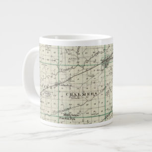 Karte von McDonough Landkreis, Rushville Jumbo-Tasse