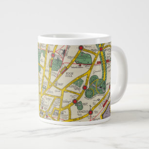 Karte von Merseyside, Liverpool Jumbo-Tasse