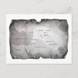 KARTE VON MESOPOTAMIA Postkarte