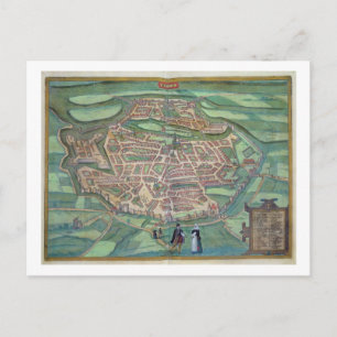 Karte von Metz, von 'Civitates Orbis Terrarum' von