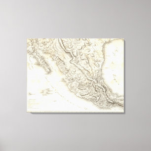 Karte von Mexiko Leinwanddruck