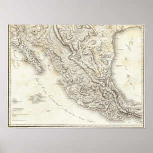Karte von Mexiko Poster